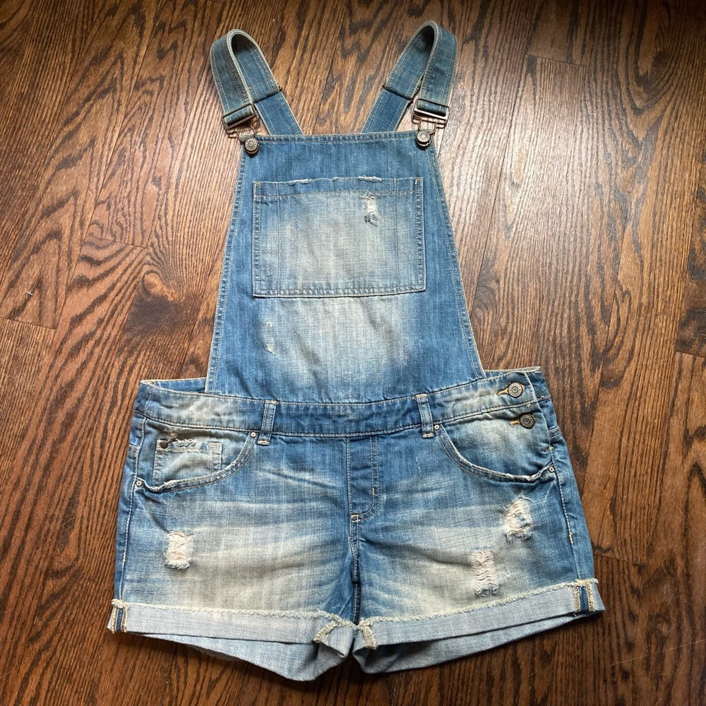 Women's grg denim Overalls Shorts Size 11 Blue Denim